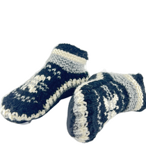 Adult booties |  Pure Wool Hand Knitted Socks with Non Slip Sole|  Cozy House Wear Ankle Slippers Socks | Fleece Lined Slipper boots