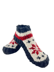 Fun socks Fuzzy Non Slip Woolen Knitted Slipper Socks for Winters | Cozy Wool Slippers  | Cute Ankle Length House Slippers for Men & Womens