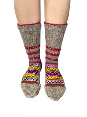 Slouch Pure Sheep Wool fuzzy Socks | Warm Leg Warmers |Cute Socks | Hand Knitted Winter Socks for women