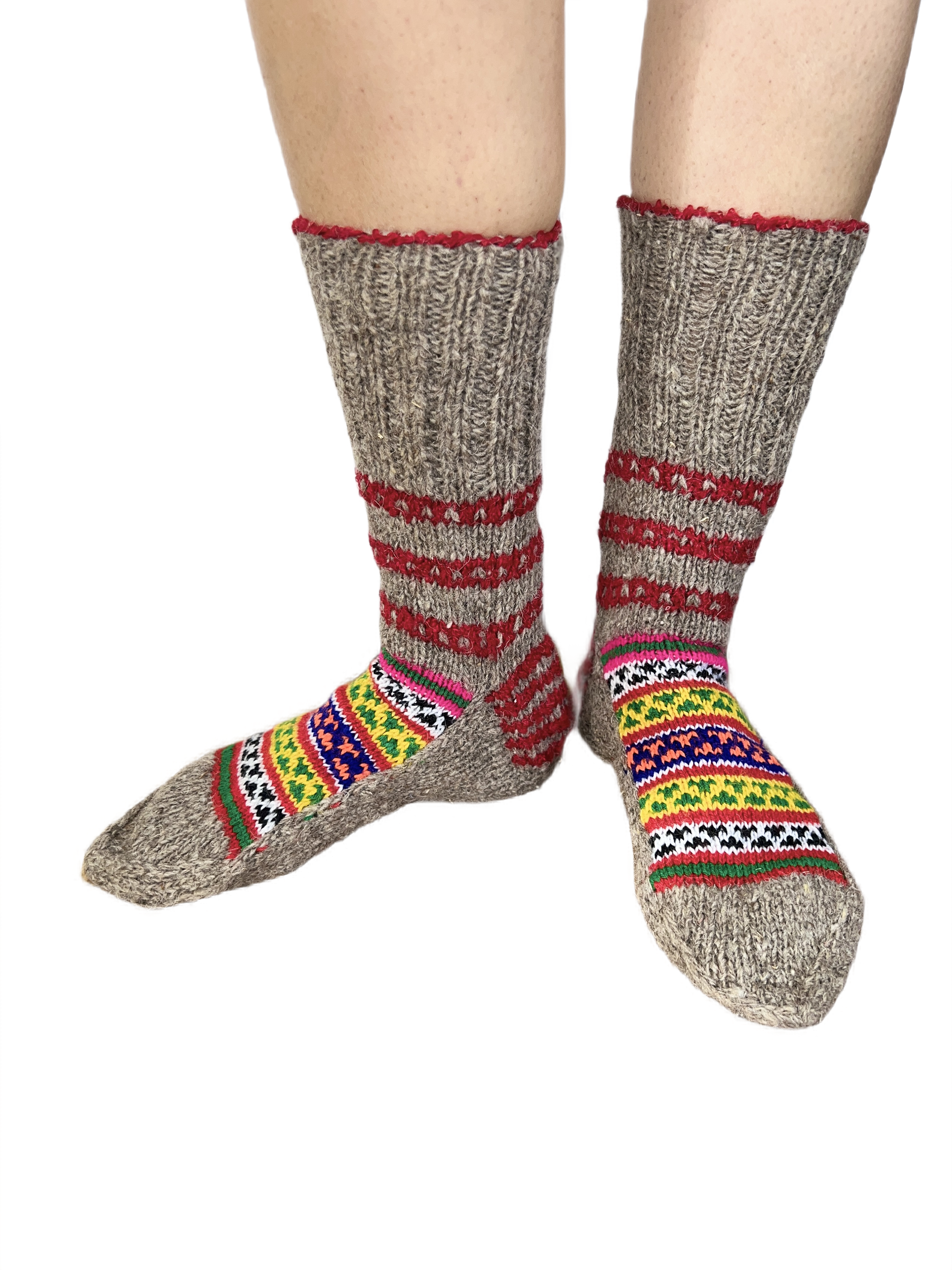 Slouch Pure Sheep Wool fuzzy Socks | Warm Leg Warmers |Cute Socks | Hand Knitted Winter Socks for women