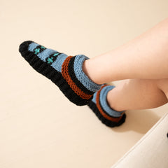 Comfy home shoes | Non slip Sole | Fuzzy Slippers Boots | Plush slippers| Adult home slippers| woolly socks | Fleece lined pure wool slipper