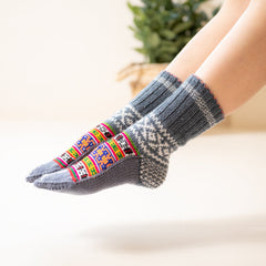 Anti slip Slouchy Socks | Handmade Cozy Woolen Socks/Leg Warmers for Winters | cute socks Hand Knitted Socks