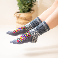 Anti slip Slouchy Socks | Handmade Cozy Woolen Socks/Leg Warmers for Winters | cute socks Hand Knitted Socks