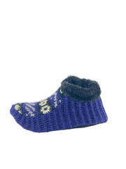 Fuzzy Socks 100% Pure sheep Wool Hand Knitted Socks with Non Slip Sole Cozy House Wear Ankle Slippers Socks | Polar Fur Lined Slipper boots