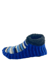 Fuzzy Socks 100% Pure sheep Wool Hand Knitted Socks with Non Slip Sole Cozy House Wear Ankle Slippers Socks | Polar Fur Lined Slipper boots