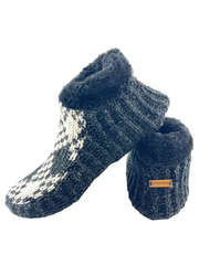 Anti-slip Woolen booties | Cute slippers |Cozy Wool Slippers for Home | Cute Ankle Length House Slippers for Men & Women| Fur slippers