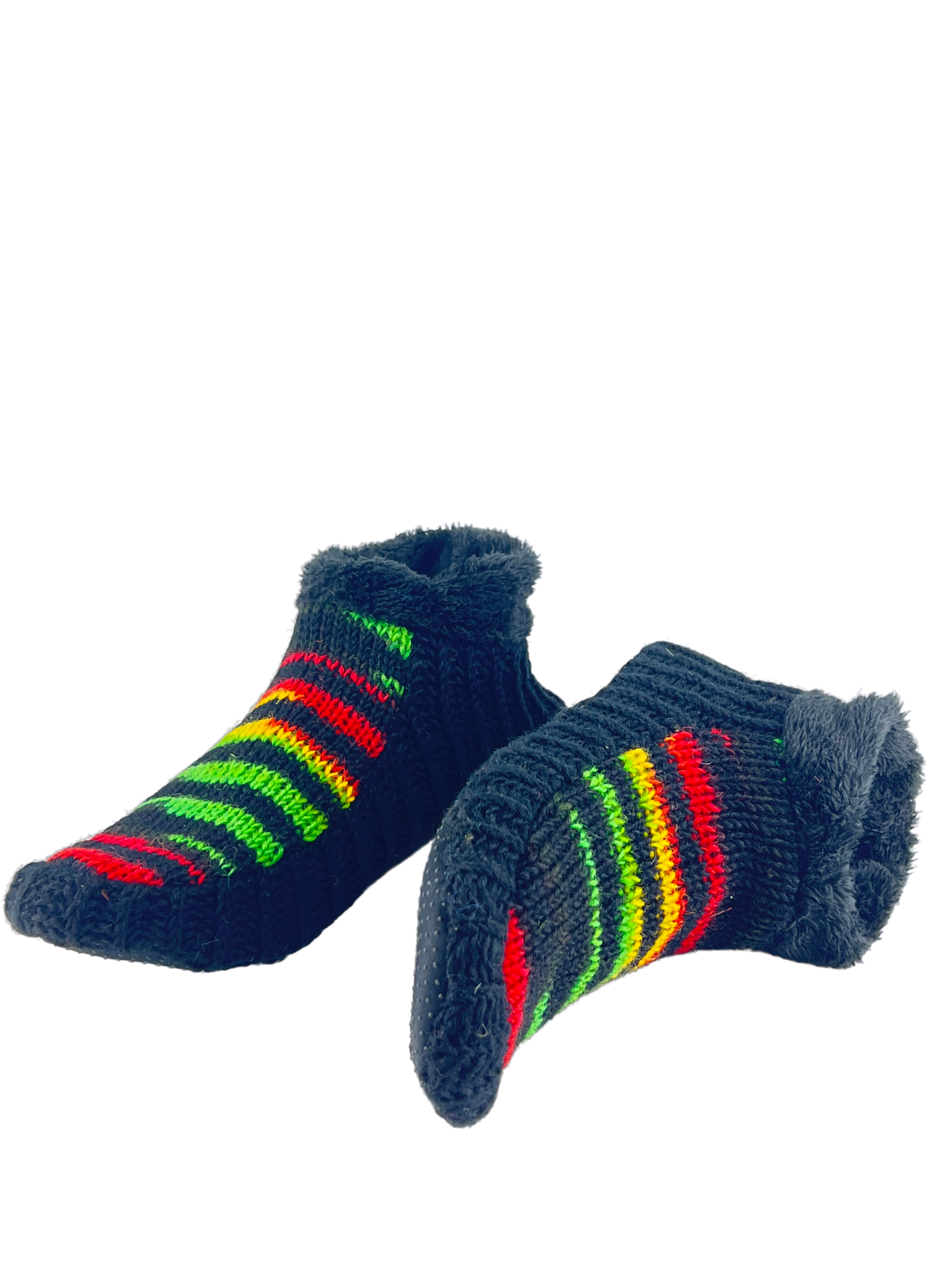 Indoor Non-slip Polar fur Wool Slippers  | Cozy Knitted Slipper Socks for Winters | Cute Ankle Length House Slippers for Men & Women