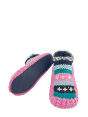 Women’s Non-Slip Hand Knitted Woolen Slippers Socks | Pure Yak Wool Hand Knitted Socks | Cozy House Wear Ankle Slippers | Fleece Lined boots