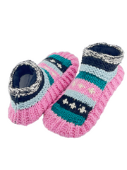 Women’s Non-Slip Hand Knitted Woolen Slippers Socks | Pure Yak Wool Hand Knitted Socks | Cozy House Wear Ankle Slippers | Fleece Lined boots