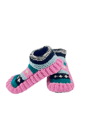 Women’s Non-Slip Hand Knitted Woolen Slippers Socks | Pure Yak Wool Hand Knitted Socks | Cozy House Wear Ankle Slippers | Fleece Lined boots
