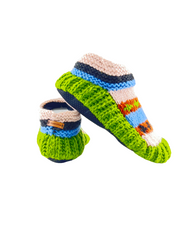 Cute socks Indoor Slippers Hand Knitted with Yak Wool | Anti-Skid Sole | Fuzzy Slippers Boots | Soft Woolen House Slippers for Men & Women