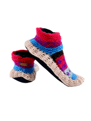 Comfy home shoes | Non slip Sole | Fuzzy Slippers Boots | Plush slippers| Adult home slippers| woolly socks | Fleece lined pure wool slipper