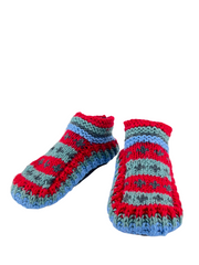 Women’s Non-Slip Hand Knitted Woolen Slippers Socks | Pure Yak Wool Hand Knitted Socks | Cozy House Wear Ankle Slippers | Fleece Lined boots