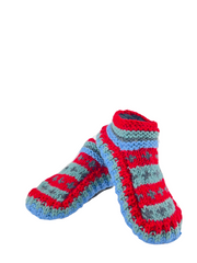 Women’s Non-Slip Hand Knitted Woolen Slippers Socks | Pure Yak Wool Hand Knitted Socks | Cozy House Wear Ankle Slippers | Fleece Lined boots
