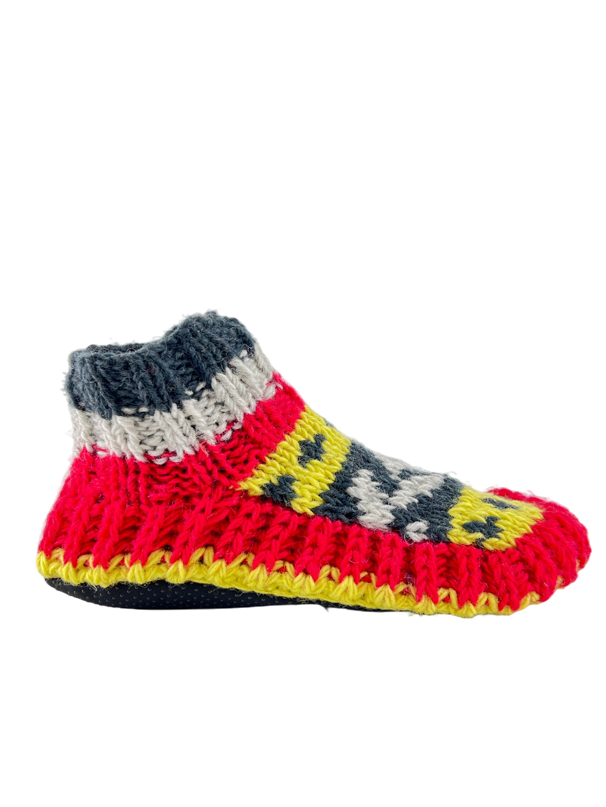 Cute socks Indoor Slippers Hand Knitted with Yak Wool | Anti-Skid Sole | Fuzzy Slippers Boots | Soft Woolen House Slippers for Men & Women