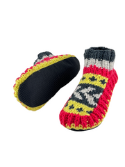 Cute socks Indoor Slippers Hand Knitted with Yak Wool | Anti-Skid Sole | Fuzzy Slippers Boots | Soft Woolen House Slippers for Men & Women