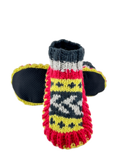 Cute socks Indoor Slippers Hand Knitted with Yak Wool | Anti-Skid Sole | Fuzzy Slippers Boots | Soft Woolen House Slippers for Men & Women