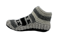 Fun socks | Fuzzy Non Slip Woolen Knitted Slipper Socks for Winters | Cozy Wool Slippers  | Cute| Ankle Length House Slippers for Men & Women