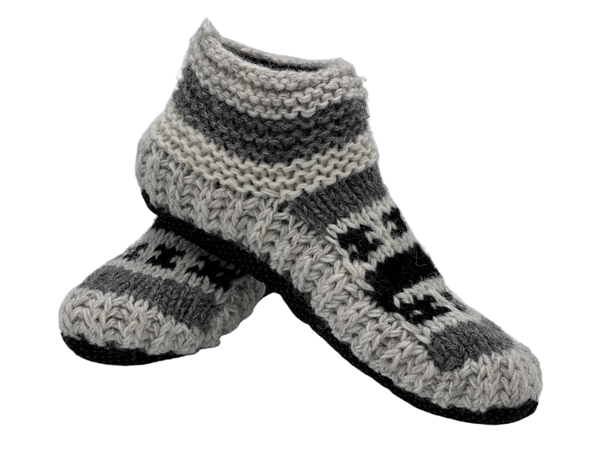 Fun socks | Fuzzy Non Slip Woolen Knitted Slipper Socks for Winters | Cozy Wool Slippers  | Cute| Ankle Length House Slippers for Men & Women