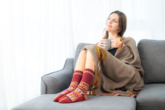 Shawl for Winter | Ethnic Blanket | Elegant Wool Scarf / Stole | Himalayan Wool Mediation Shawl/ Blanket | Handwoven Indian Yoga Shawl
